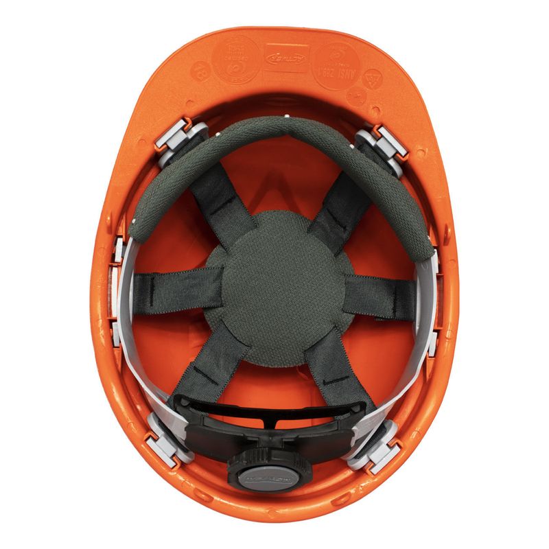 Casco-Activex-I-Naranjo-Arnes-cinta-6-Puntas-Ratchet