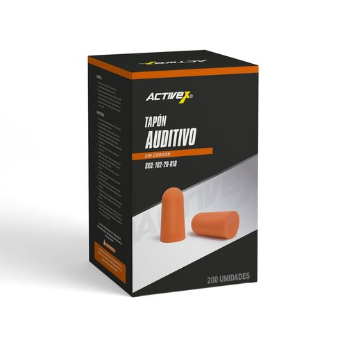 Tapón Auditivo Activex HP3100 Desechable sin Cordón Caja 200 Pr 38 Db