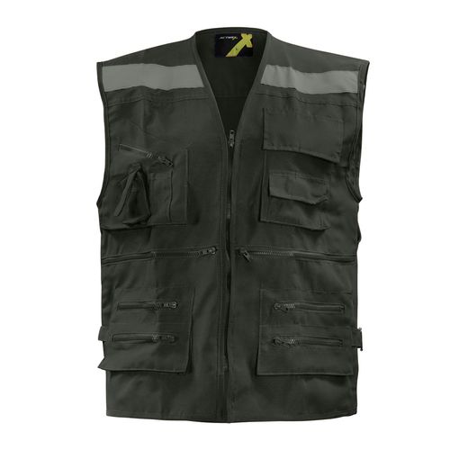 Chaleco Geologo Poplin Verde C/Reflectante